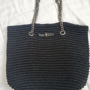 Kurt Geiger rafia woven tote